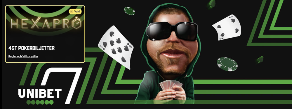 unibet hexapro pokerbiljetter