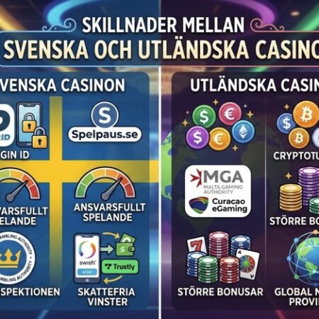 Skillnader mellan Svenska och Utländska Casinon