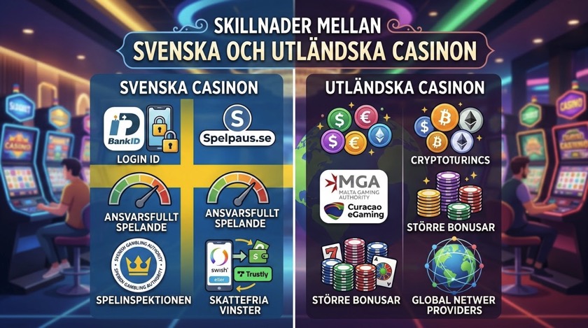 skillnader mellan svenska och utländska casinon